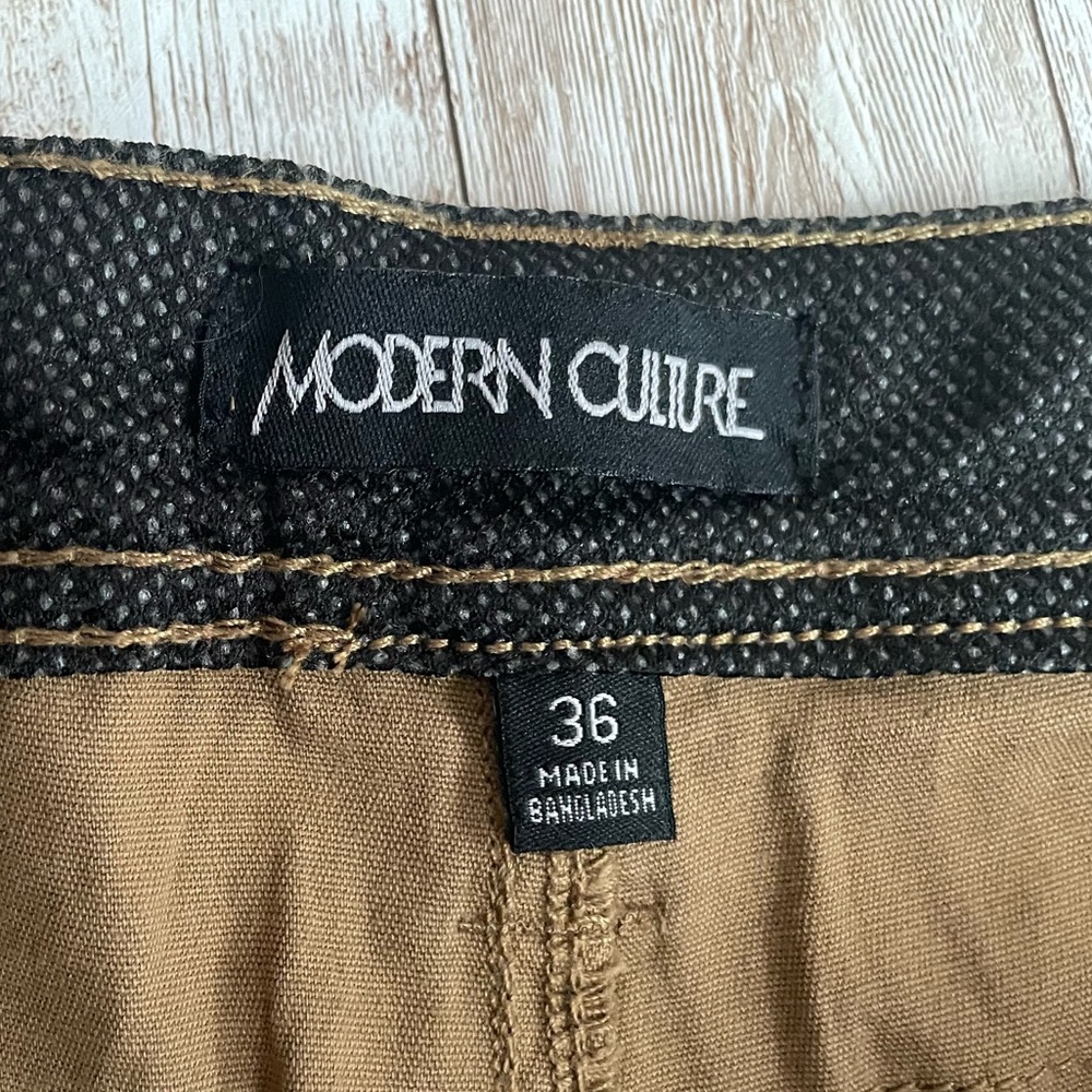 Modern Culture Men's Cargo Shorts with Belt 36W Dark Khaki - Picture 8 of 16